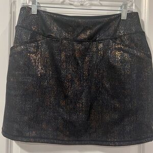 Lilly Pulitzer Luxletic Black and Gold Tennis Skort Medium